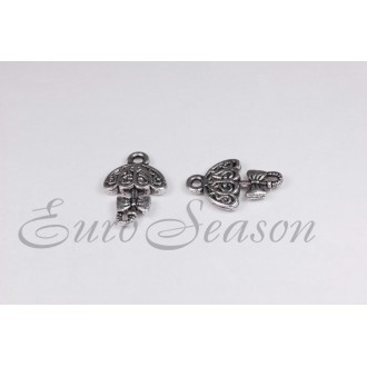 Подвеска мет.№628 15х22мм цв.Silver (цена за 1шт)